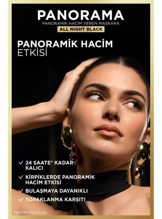 Loreal Paris Panorama Hacim Veren Maskara All Night Black - Siyah - 2