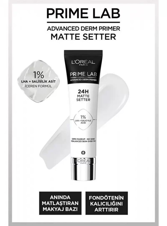 Loreal Paris Prime Lab Matte Setter Matlaştırıcı Salisilik Asit İçeren Primer 30 ml - Loreal