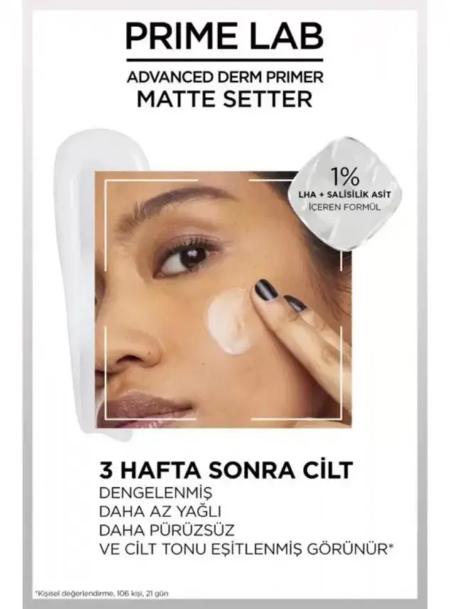 Loreal Paris Prime Lab Matte Setter Matlaştırıcı Salisilik Asit İçeren Primer 30 ml - 5