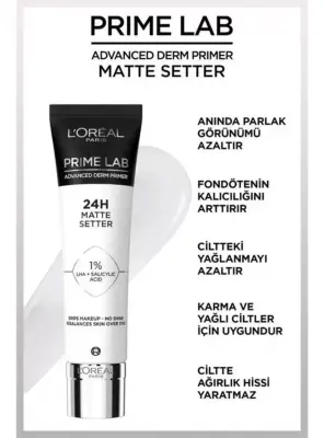 Loreal Paris Prime Lab Matte Setter Matlaştırıcı Salisilik Asit İçeren Primer 30 ml - 7