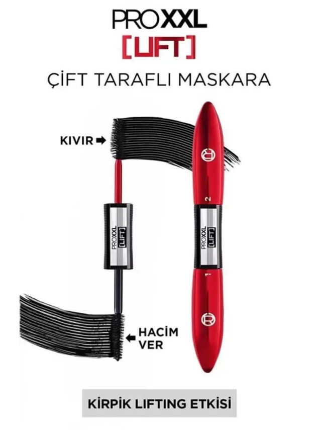 Loreal Paris Pro XXL Lift Çift Taraflı Maskara - Kirpik Lifting Etkisi 6.4 ml - Loreal