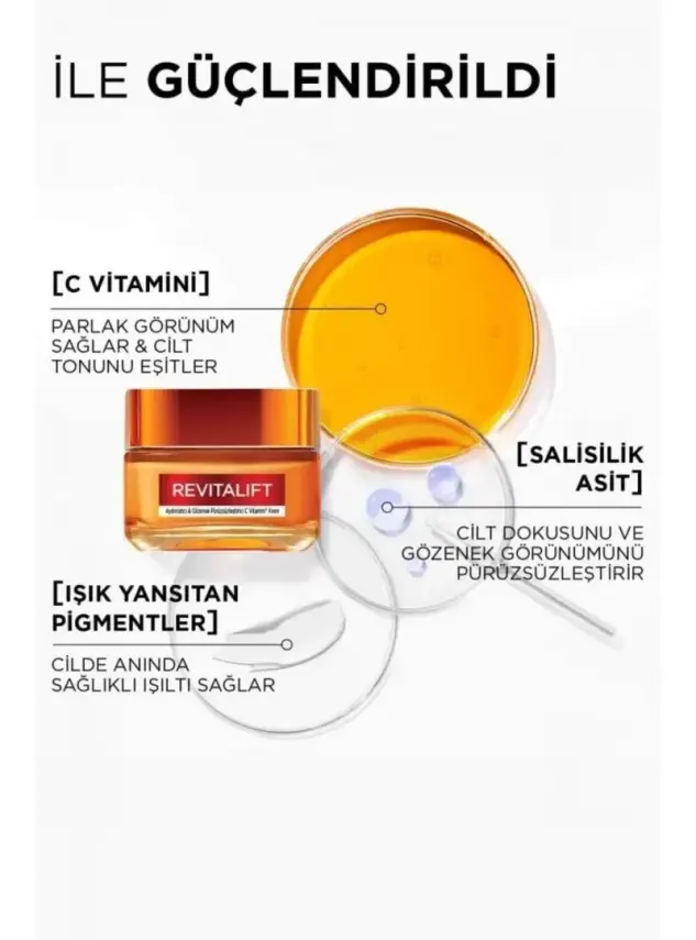 Loreal Paris Revitalift Aydınlatıcı & Gözenek Pürüzsüzleştirici C Vitamini Krem 50 ml - 3