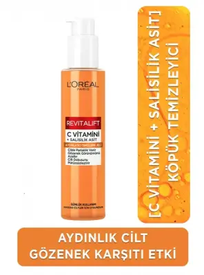 Loreal Paris Revitalift C Vitamini Aydınlatıcı Temizleme Jeli 150 ml - 1