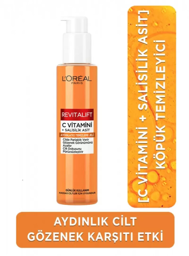 Loreal Paris Revitalift C Vitamini Aydınlatıcı Temizleme Jeli 150 ml - Loreal