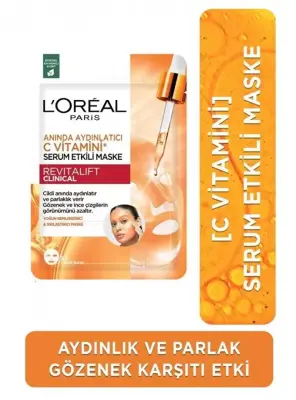 Loreal Paris Revitalift Clinical Anında Aydınlatıcı C Vitamini Serum Etkili Maske 1 Adet - 1