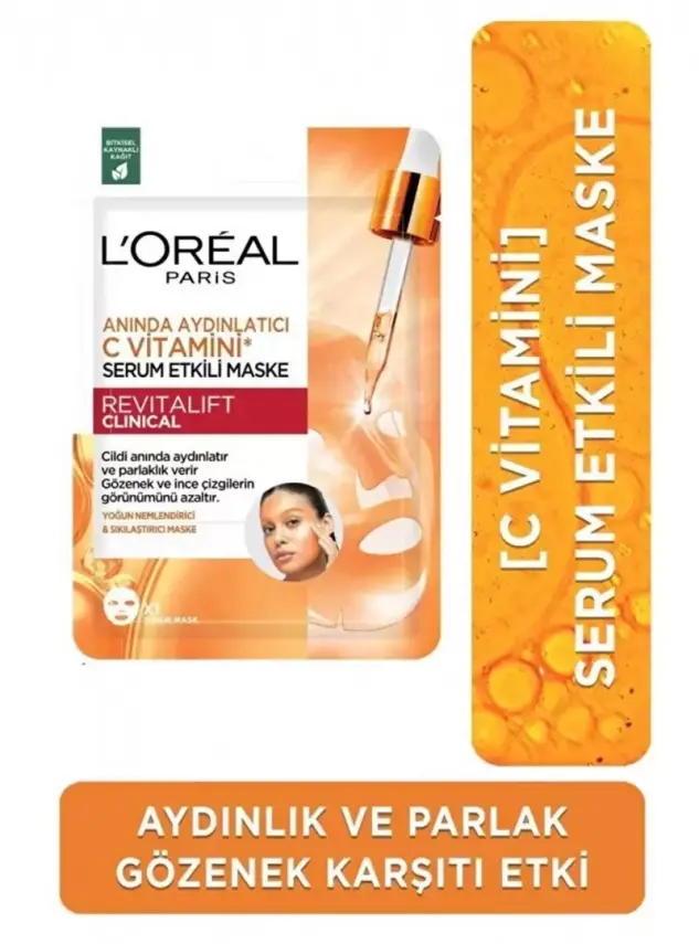 Loreal Paris Revitalift Clinical Anında Aydınlatıcı C Vitamini Serum Etkili Maske 1 Adet - 1