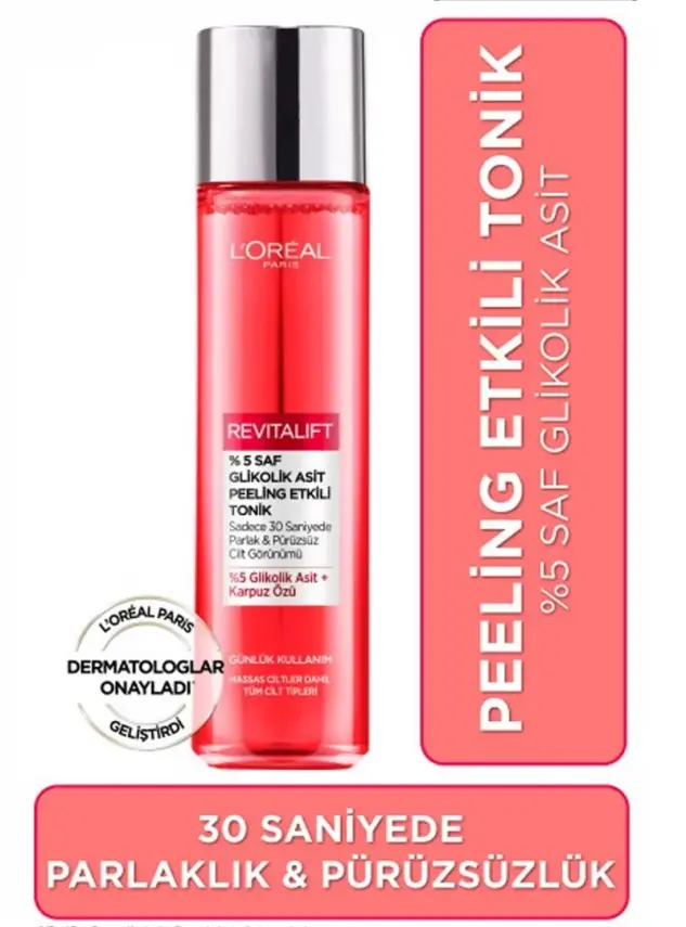 Loreal Paris Revitalift Glikonik Asit Peeling Etkili Tonik 180 ml - 1