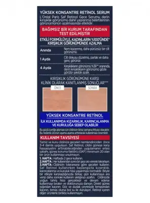 Loreal Paris Revitalift Lazer Saf Retinol Gece Serum 30 ml - 3