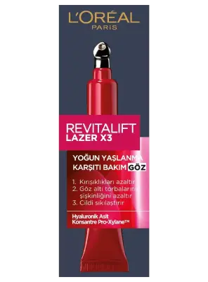 Loreal Paris Revitalift Lazer X3 Yaşlanma Karşıtı Göz Kremi 15 ml - 4