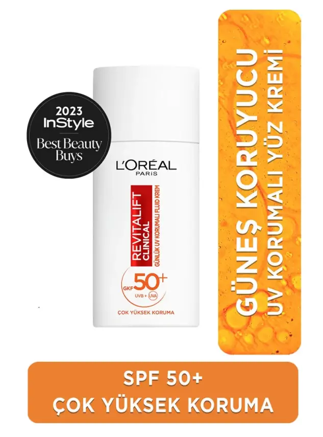 Loreal Paris Revitalift SPF 50+ Yüz Güneş Kremi - Fluid Krem - 50ml - 1