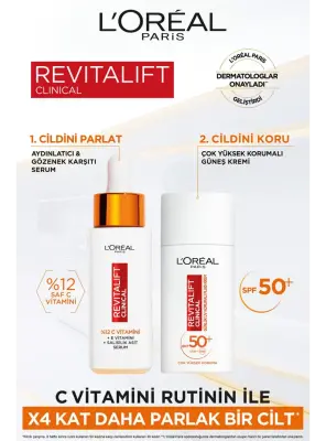 Loreal Paris Revitalift SPF 50+ Yüz Güneş Kremi - Fluid Krem - 50ml - 5