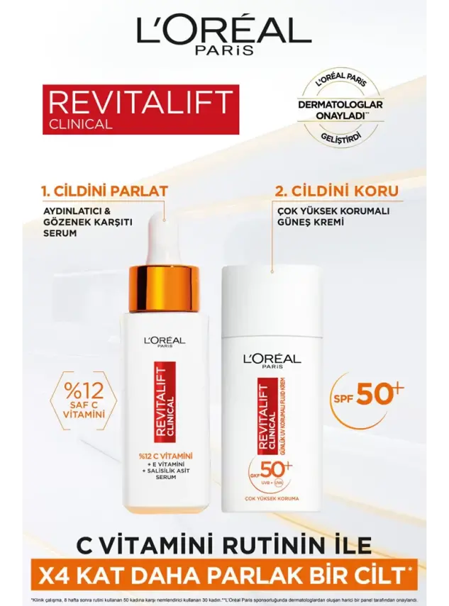 Loreal Paris Revitalift SPF 50+ Yüz Güneş Kremi - Fluid Krem - 50ml - 5