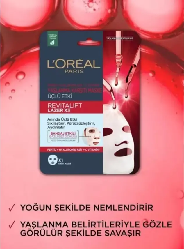 Loreal Paris Revitalift Yaşlanma Karşıtı Lazer Maske 1 Adet - 3