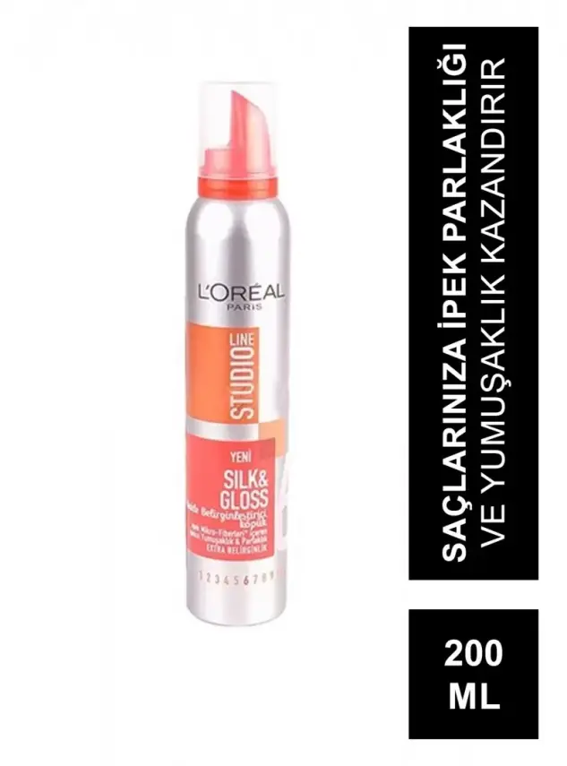 Loreal Paris Studio Line Silk & Gloss Curl Mousse Bukle Belirginleştirici Köpük 200ml - 1