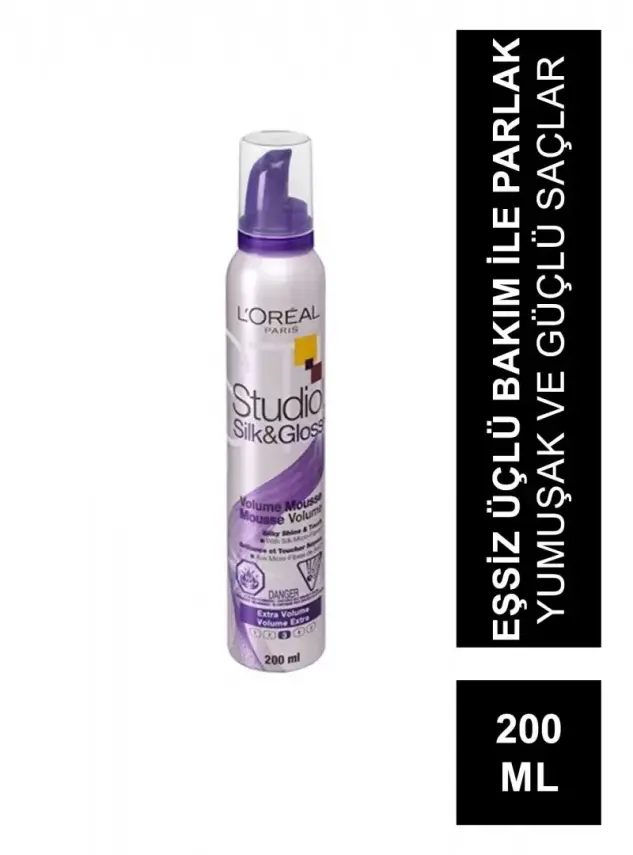 Loreal Paris Studio Line Silk & Gloss Volume Mousse - Hacim Köpüğü 200ml - 1