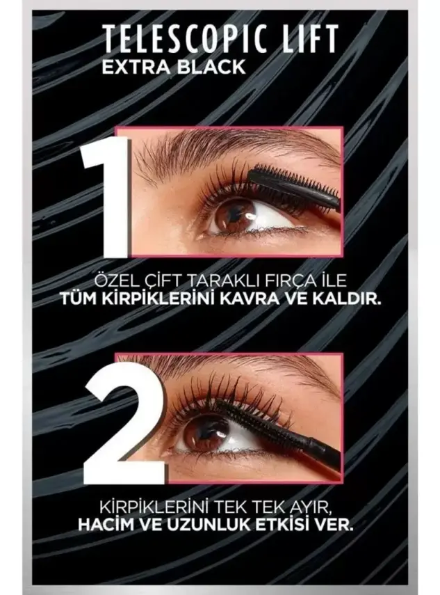 Loreal Paris Telescopic Lift Extra Black Maskara 9.9ml - 4
