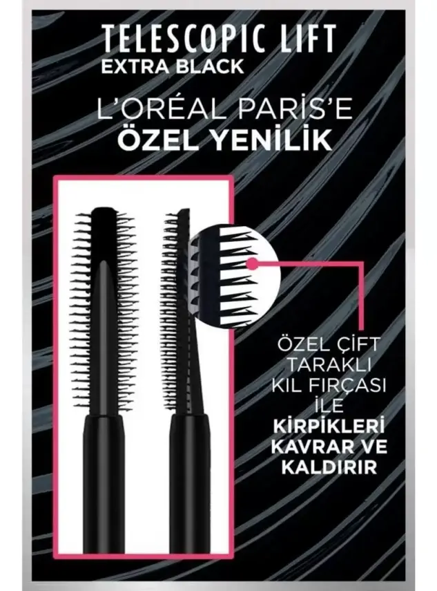 Loreal Paris Telescopic Lift Extra Black Maskara 9.9ml - 5