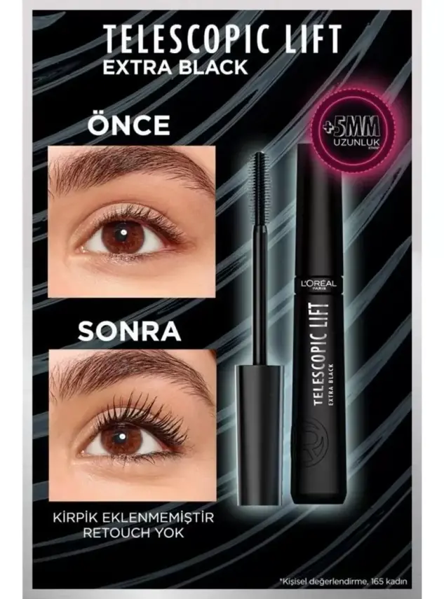Loreal Paris Telescopic Lift Extra Black Maskara 9.9ml - 6