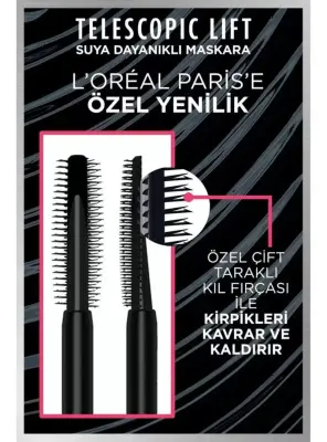 Loreal Paris Telescopic Lift Suya Dayanıklı Maskara - Noir/Black - Loreal