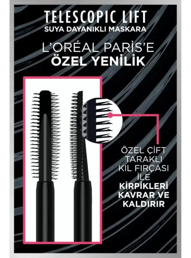 Loreal Paris Telescopic Lift Suya Dayanıklı Maskara - Noir/Black - 1