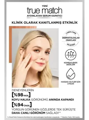 Loreal Paris True Match Aydınlatan Serum Kapatıcı - 1N Light - 4