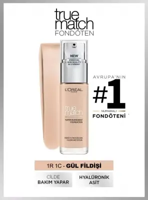 Loreal Paris True Match Bakım Yapan Fondöten - 1R1C Rose Ivoire 30ml - 1