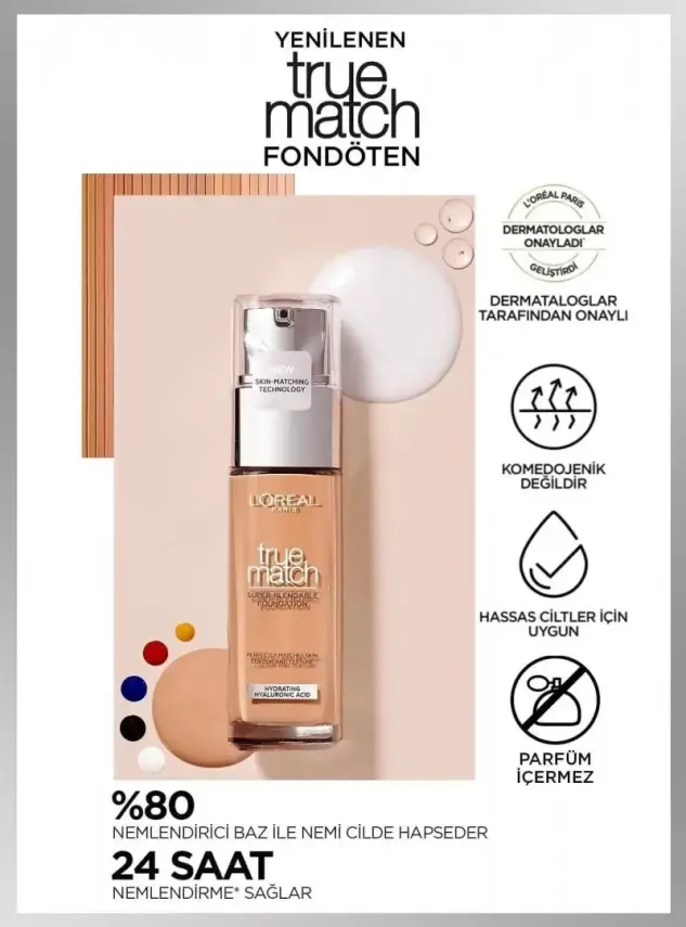 Loreal Paris True Match Bakım Yapan Fondöten - 3N Neutral Undertone 30ml - 2