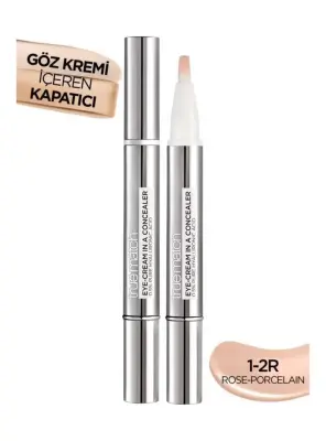 Loreal Paris True Match Göz Kremi İçeren Kapatıcı - 2'si 1 Arada - 1-2R - 1
