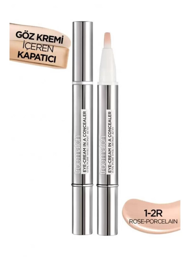 Loreal Paris True Match Göz Kremi İçeren Kapatıcı - 2'si 1 Arada - 1-2R - Loreal