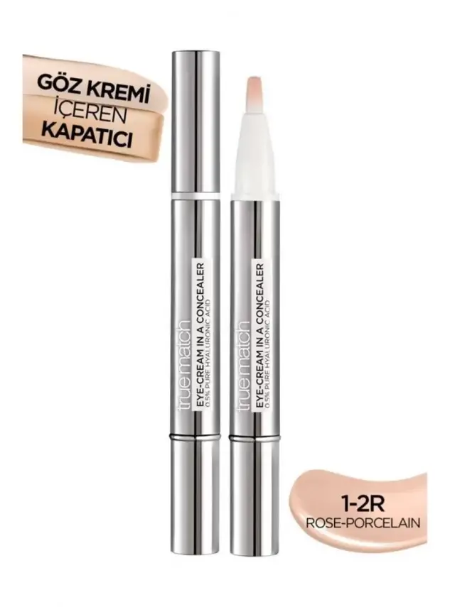 Loreal Paris True Match Göz Kremi İçeren Kapatıcı - 2'si 1 Arada - 1-2R - 1