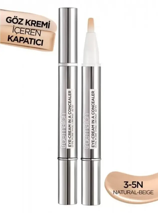 Loreal Paris True Match Göz Kremi İçeren Kapatıcı -2'si 1 Arada- 3-5N - 1