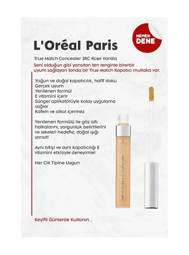 Loreal Paris True Match Kapatıcı - 2R/C ROSE VAN 6.8ml - 3