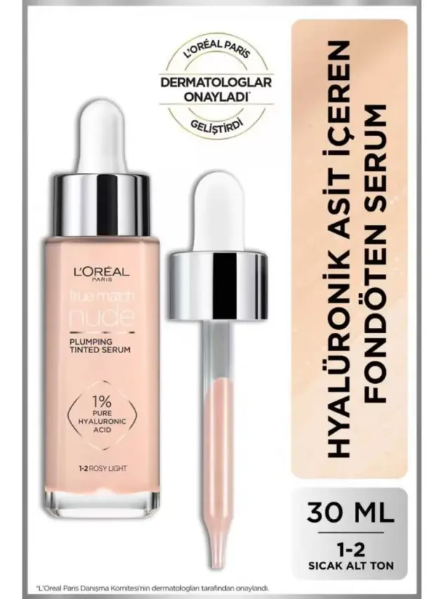 Loreal Paris True Match Nude Fondöten Serum 1-2 Rosy Light 30ML - 1
