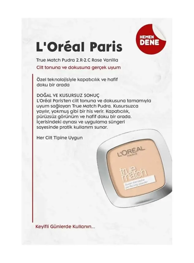 Loreal Paris True Match Pudra 2.R/2.C Rose Vanilla 9gr - 3