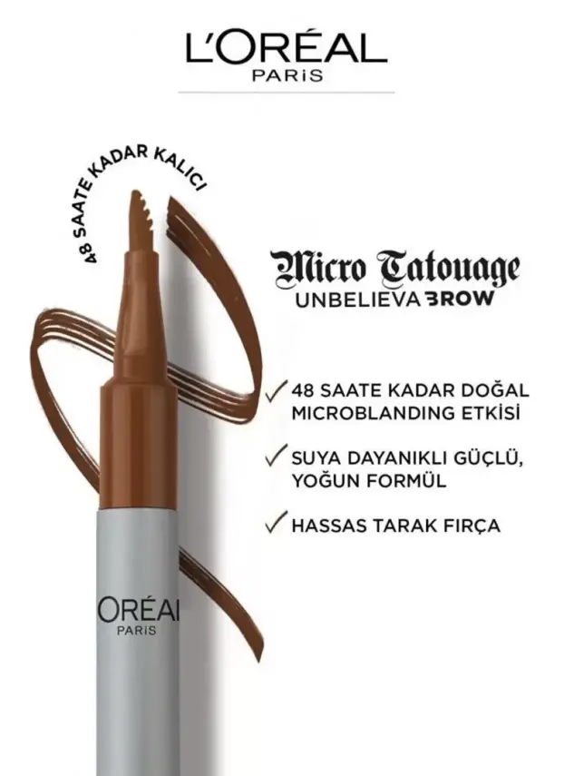 Loreal Paris Unbelieva Brow Micro Tatouage Kaş Kalemi 109 Ebony - 4