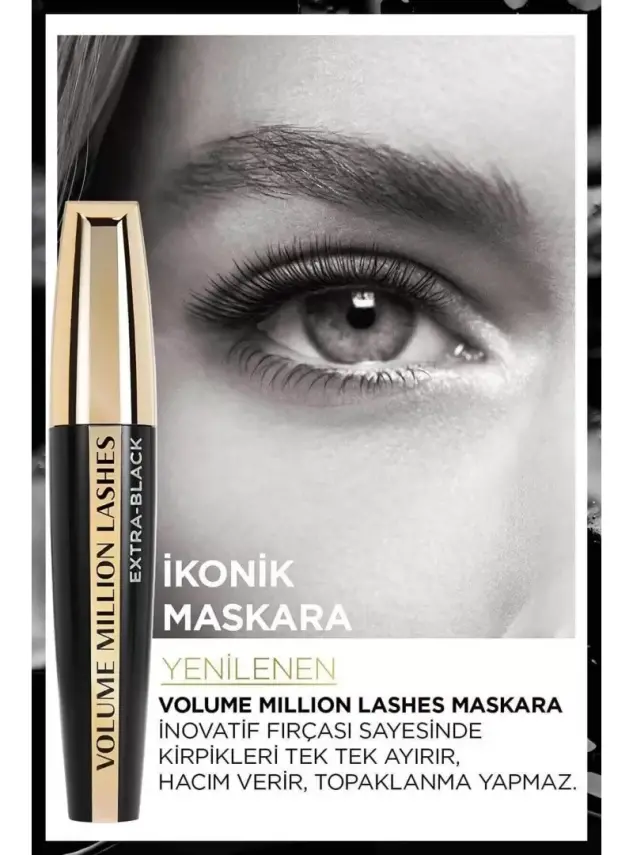 Loreal Paris Volume Million Lashes Extra Black Maskara 10.7 ml - 2