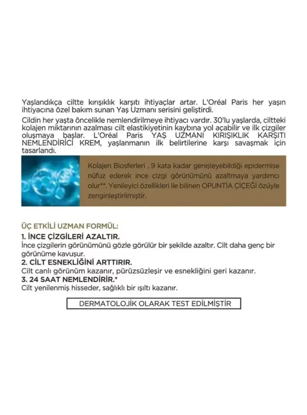 Loreal Paris Yaş Uzmanı 30+ Nemlendirici Gece Kremi 50ml - 5
