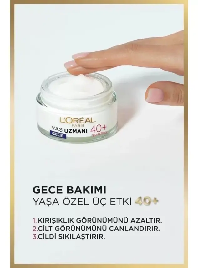 Loreal Paris Yaş Uzmanı 40+ Sıkılaştırıcı Gece Kremi 50ml - 3
