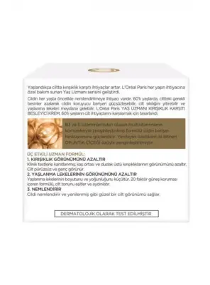 Loreal Paris Yaş Uzmanı 60+ Besleyici Gündüz Bakım Kremi SPf20 50 ml - 4