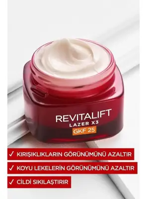 Loreal Revitalift Lazer X3 Leke ve Kırışıklık Karşıtı Spf25 Bakım Kremi 50ml - 2