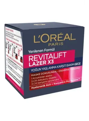 Loreal Revitalift Lazer X3 Yaşlanma Karşıtı Gece Bakım Kremi 50ml - 3