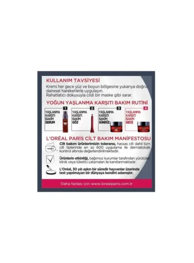 Loreal Revitalift Lazer X3 Yaşlanma Karşıtı Gece Bakım Kremi 50ml - 4