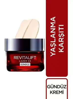 Loreal Revitalift Lazer X3 Yaşlanma Karşıtı Gündüz Bakım Kremi 50ml - 1