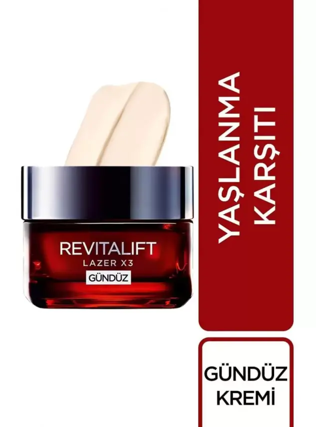 Loreal Revitalift Lazer X3 Yaşlanma Karşıtı Gündüz Bakım Kremi 50ml - 1