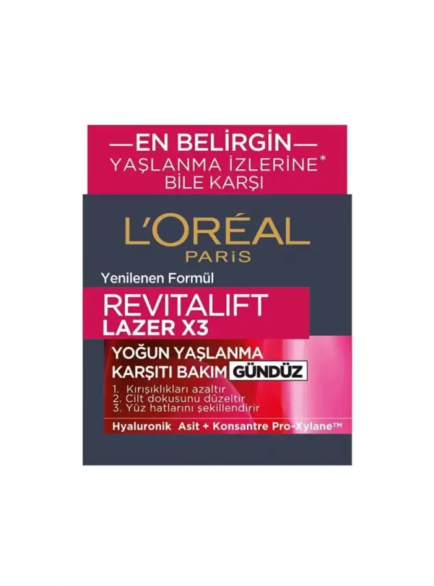 Loreal Revitalift Lazer X3 Yaşlanma Karşıtı Gündüz Bakım Kremi 50ml - 2