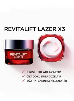 Loreal Revitalift Lazer X3 Yaşlanma Karşıtı Gündüz Bakım Kremi 50ml - 5