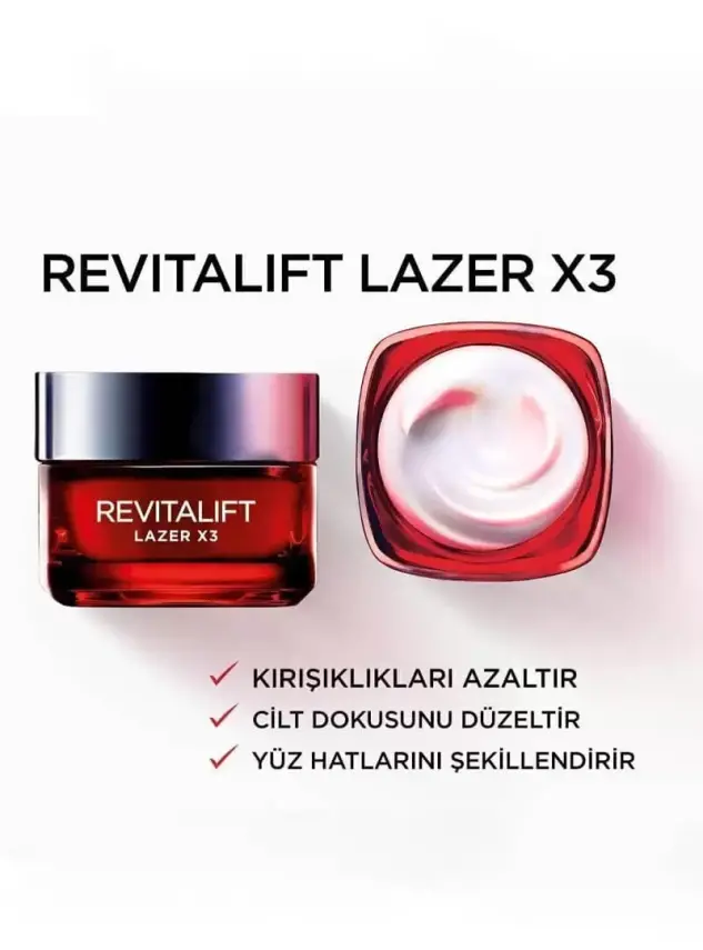 Loreal Revitalift Lazer X3 Yaşlanma Karşıtı Gündüz Bakım Kremi 50ml - 5