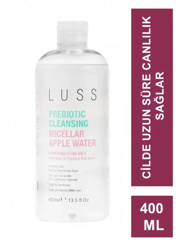 LUSS Prebiotic Cleansing Micellar Doğal Elma Suyu 400 ml - 1