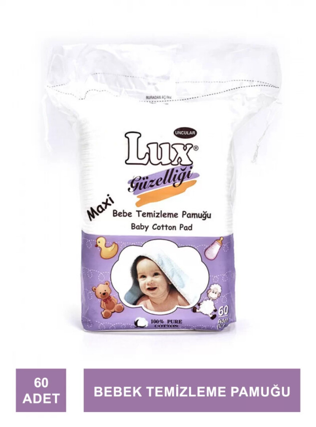 Lux Bebe Temizleme Pamuğu 60 Adet - Lux