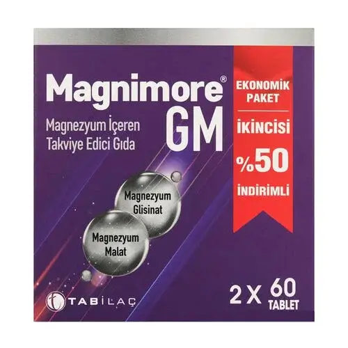 Magnimore GM Magnezyum 60 Tablet 2'li Avantajlı Paket - 1